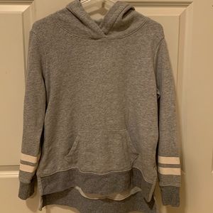 Grey sweater with stripes